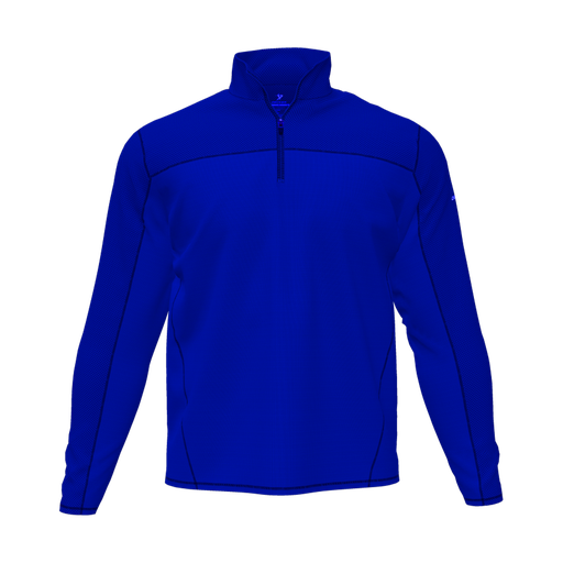 [CUS-DFW-QTRZ-PER-LSL-RYL-AS-LOGO1] Quarter Zip Pullover (Adult S, Royal, Logo 1)