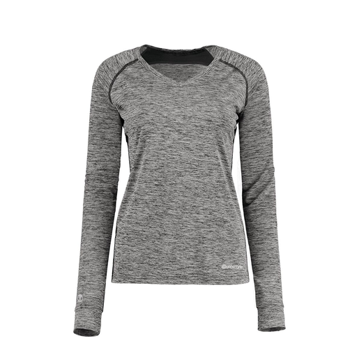 [222770.K94.XS-LOGO3] Ladies Electric Long Sleeve Shirt (Female Adult XS, Black, Logo 3)