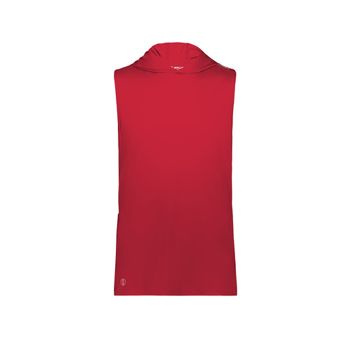 [222590.083.XS-LOGO2] Men's CoolDry Sleeveless Hoodie (Adult XS, Red, Logo 2)