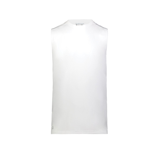 [222593.005.S-LOGO1] Men's CoolDry TankTop (Adult S, White, Logo 1)