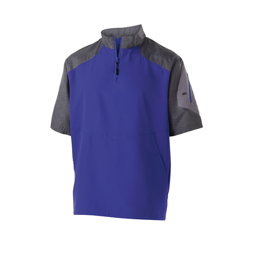 [229545.H68.XS-LOGO2] Men's Raider SS Pullover (Adult XS, Purple, Logo 2)