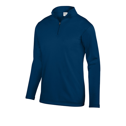 [FOLQFFNV-YS-LOGO1] Decker Youth FlexFleece 1/4 Zip (Youth S, Navy, Logo 1)